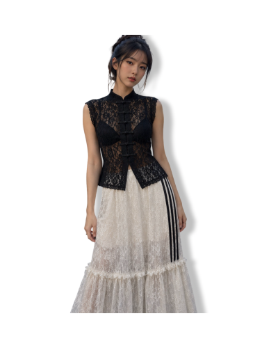 FALDA RETO CHIC ENCAJE|LA OVEJA NEGRA SHOP.