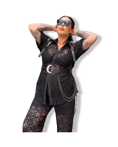 CONJUNTO ENCAJE RETRO CHIC|LA OVEJA NEGRA SHOP.