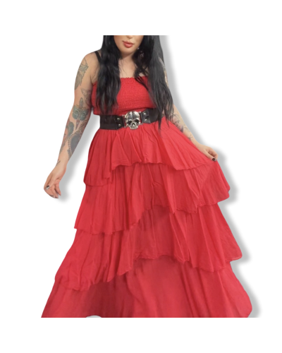 VESTIDO NIDO DE ABEJA LOLITA LARGO.