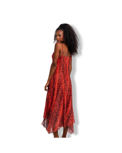 VESTIDO SNAKE ORANGE LOLINA|LA OVEJA NEGRA SHOP.