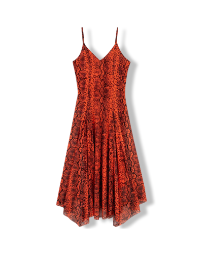 VESTIDO SNAKE ORANGE LOLINA|LA OVEJA NEGRA SHOP.