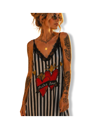 VESTIDO LENCERO MUCHO AMOR |LA OVEJA NEGRA SHOP.