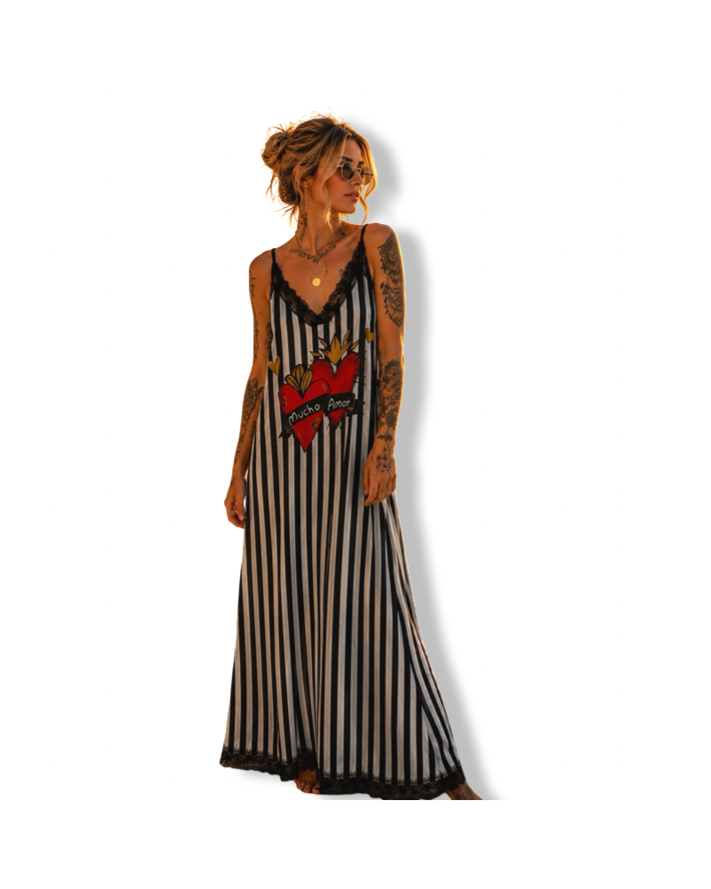 VESTIDO LENCERO MUCHO AMOR |LA OVEJA NEGRA SHOP.