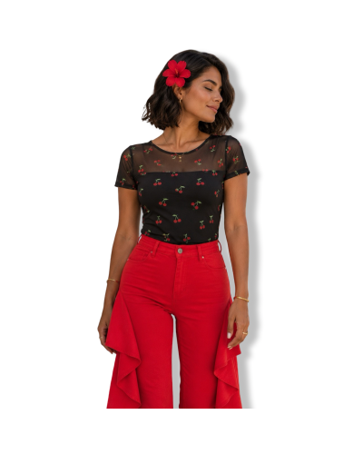 CAMISETA CHERRY  MINUETO|LA OVEJA NEGRA SHOP.
