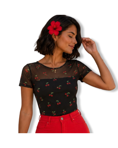 CAMISETA CHERRY  MINUETO|LA OVEJA NEGRA SHOP.