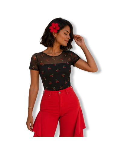 CAMISETA CHERRY  MINUETO|LA OVEJA NEGRA SHOP.