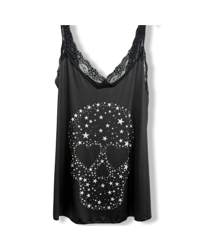CAMISETA LENCERA LOVE SKULL|LA OVEJA NEGRA SHOP.