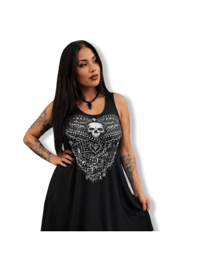 VESTIDO METAL STAR DARK|LA OVEJA NEGRA SHOP.