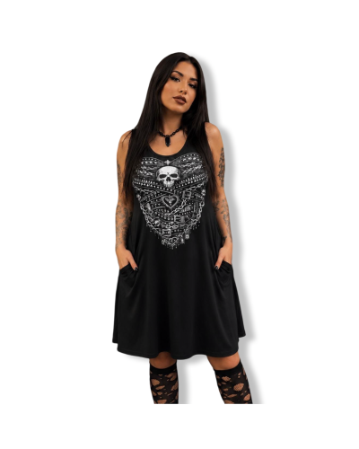 VESTIDO METAL STAR DARK|LA OVEJA NEGRA SHOP.