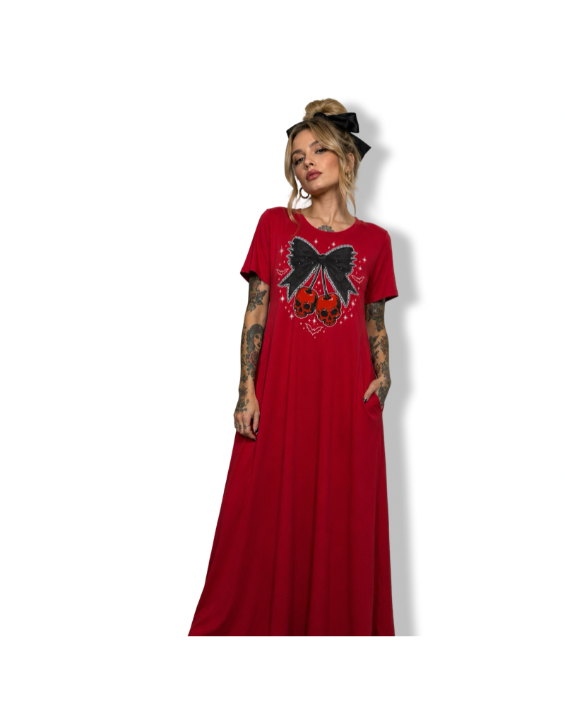 VESTIDO LADY RED CHERRY|LA Oveja Negra SHOP|DARK SHEEPS.