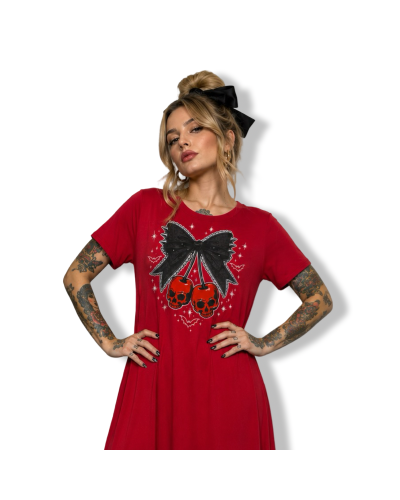 VESTIDO LADY RED CHERRY|LA Oveja Negra SHOP|DARK SHEEPS.