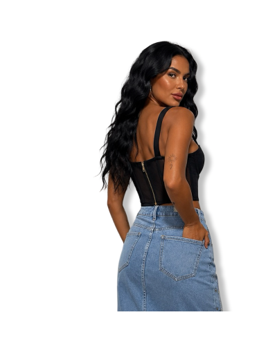 TOP CORSET DITA BLACK|LA OVEJA NEGRA SHOP.