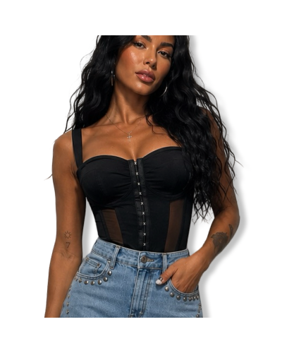 TOP CORSET DITA BLACK|LA OVEJA NEGRA SHOP.