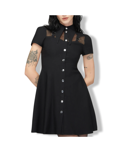 VESTIDO JOVANA COLLAR|KILLSTAR|LA OVEJA NEGRA SHOP.