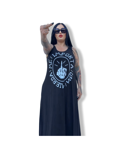 VESTIDO LARGO ME IMPORTA UNA MIERDA|LA OVEJA NEGRA SHOP|DARK SHEEPS.