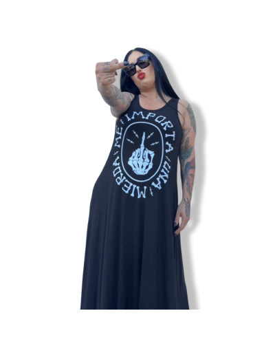 VESTIDO LARGO ME IMPORTA UNA MIERDA|LA OVEJA NEGRA SHOP|DARK SHEEPS.