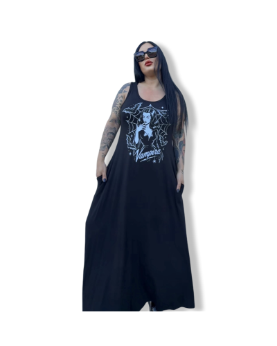 VESTIDO LARGO VAMPIRA|LA OVEJA NEGRA SHOP|DARK SHEEPS.