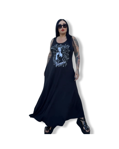 VESTIDO LARGO VAMPIRA|LA OVEJA NEGRA SHOP|DARK SHEEPS.