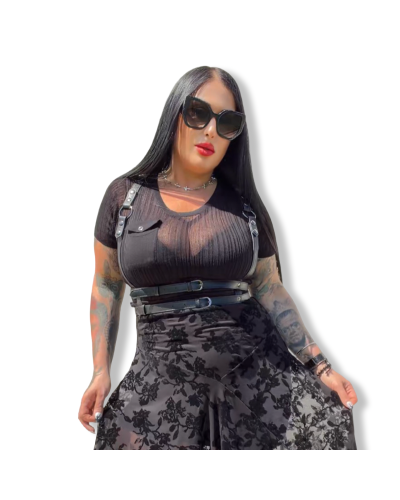 FALDA BLACK ROSES| LA OVEJA NEGRA SHOP.