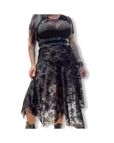 FALDA BLACK ROSES| LA OVEJA NEGRA SHOP.