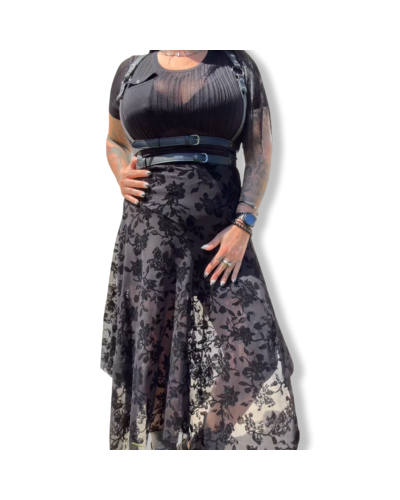 FALDA BLACK ROSES| LA OVEJA NEGRA SHOP.