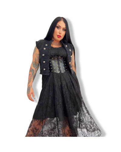 VESTIDO LENCERO DE ENCAJE FLUIDO|LA OVEJA NEGRA SHOP