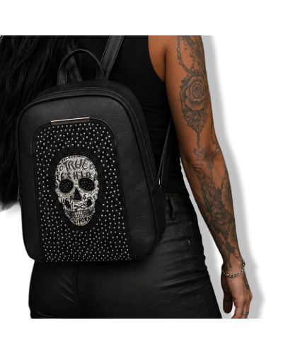 MOCHILA MIDI SKULL STRASS|LA OVEJA NEGRA SHOP.