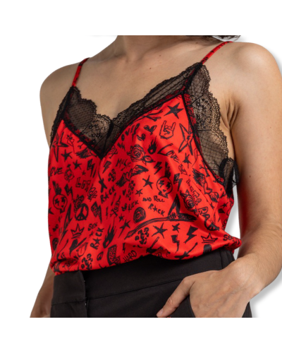 TOP LENCERO ROCK N ROLL |LA OVEJA NEGRA SHOP.