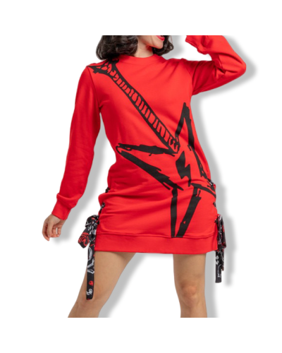 VESTIDO SUDADERA ROCK N ROLL MIDI|LA OVEJA NEGRA SHOP.