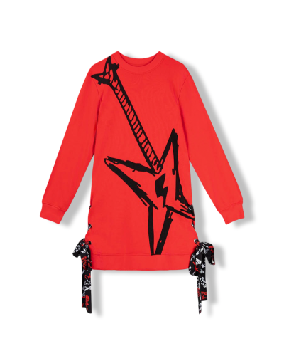 VESTIDO SUDADERA ROCK N ROLL MIDI|LA OVEJA NEGRA SHOP.