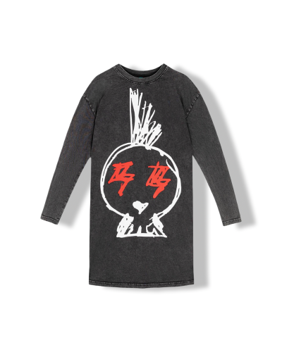 VESTIDO SUDADERA ROCK N ROLL MIDI|LA OVEJA NEGRA SHOP.