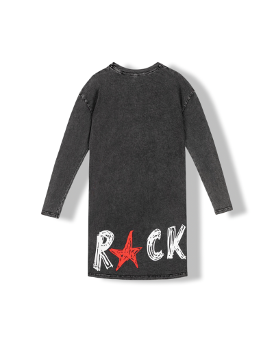 VESTIDO SUDADERA ROCK N ROLL MIDI|LA OVEJA NEGRA SHOP.