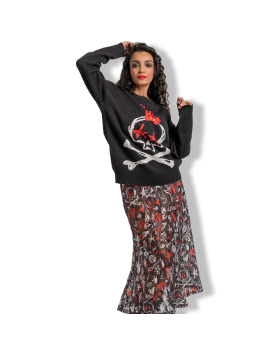 VESTIDO SUDADERA ROCK N ROLL MIDI|LA OVEJA NEGRA SHOP.