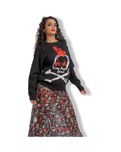 VESTIDO SUDADERA ROCK N ROLL MIDI|LA OVEJA NEGRA SHOP.