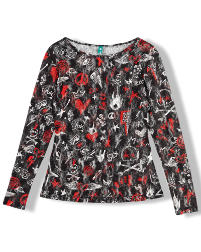 FALDA ENCAJE ROCK N ROLL ROJA |LA OVEJA NEGRA SHOP.
