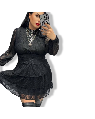 VESTIDO GOTH AND CHIC EVELINNE|LA OVEJA NEGRA SHOP