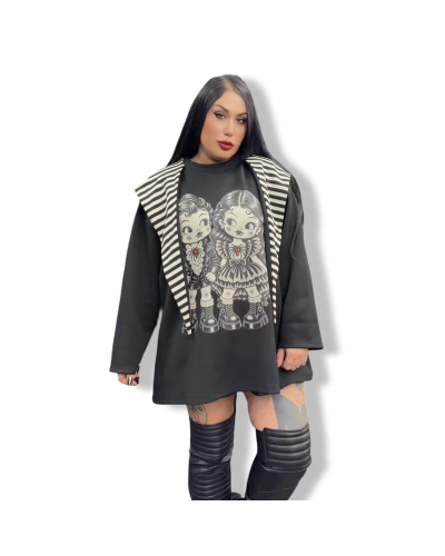 VESTIDO SUDADERA MADE FOR MIDNIGHT|DARK SHEEPS|LA OVEJA NEGRA SHOP.