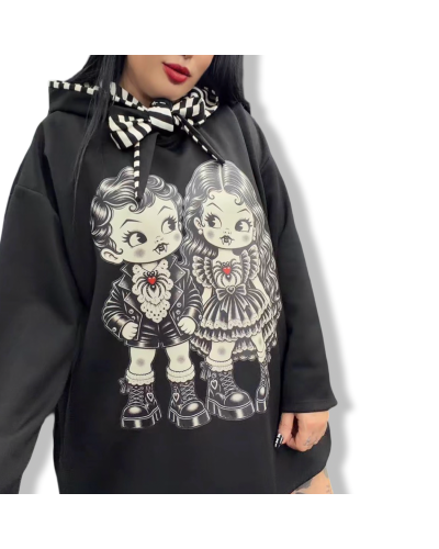 VESTIDO SUDADERA MADE FOR MIDNIGHT|DARK SHEEPS|LA OVEJA NEGRA SHOP.