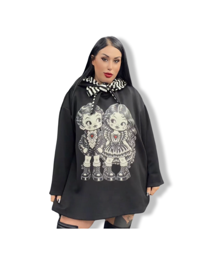 VESTIDO SUDADERA MADE FOR MIDNIGHT|DARK SHEEPS|LA OVEJA NEGRA SHOP.
