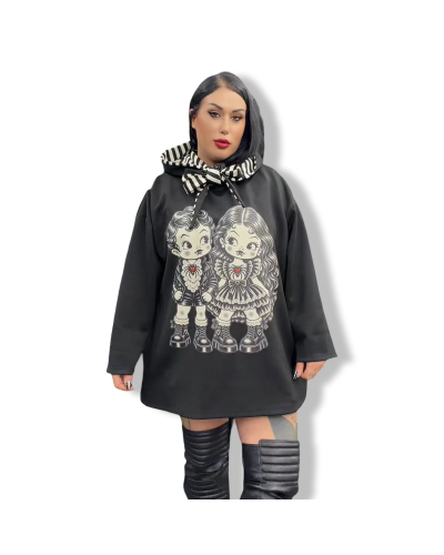 VESTIDO SUDADERA MADE FOR MIDNIGHT|DARK SHEEPS|LA OVEJA NEGRA SHOP.