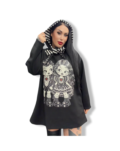 VESTIDO SUDADERA MADE FOR MIDNIGHT|DARK SHEEPS|LA OVEJA NEGRA SHOP.
